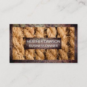 Rusted Metal Border Rope Background Business Card