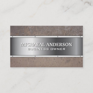Rusted Metal Metallic Business Card