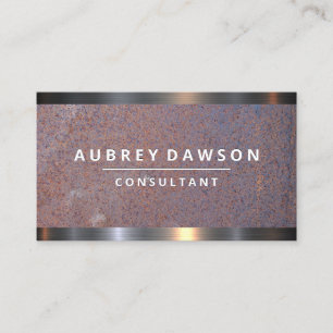 Rusted Metal Polished Trim Business Card