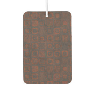 Rusted Metal Squares Car Air Freshener