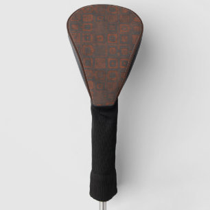 Rusted Metal Squares Golf Head Cover