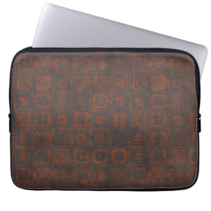 Rusted Metal Squares Laptop Sleeve