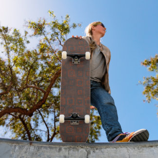 Rusted Metal Squares Skateboard