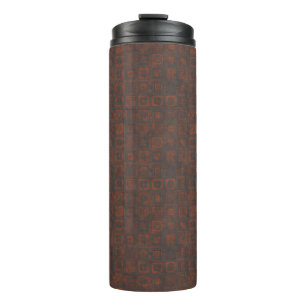 Rusted Metal Squares Thermal Tumbler