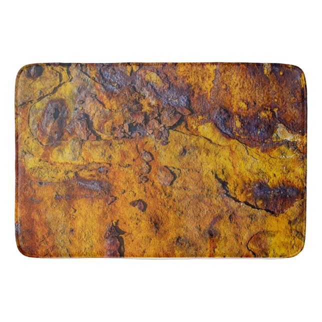 Rusted metal surface bath mat (Front)