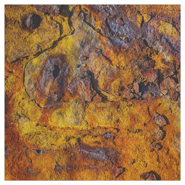 Rusted metal surface fabric (Swatch)