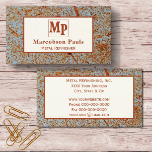 Rusted Metal Texture with Custom Logo Business Card