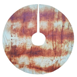 Rusted metal, textured background. brushed polyester tree skirt