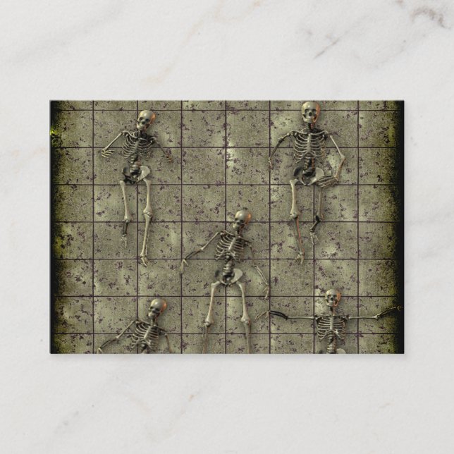 Rusted Metal With Skeletons Business Card (Front)