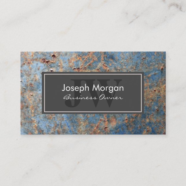 Rusted Metallic Background Appointment Card (Front)