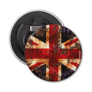 Rusted Patriotic United Kingdom Flag Bottle Opener