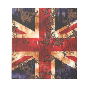Rusted Patriotic United Kingdom Flag Notepad