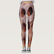 Rusted Perforated Metal Leggings