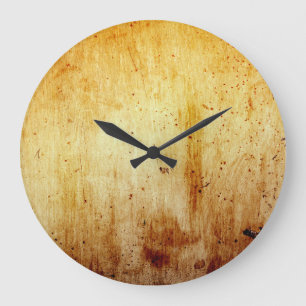 Rusted Reality: Textured Vintage Aesthetic Large Clock