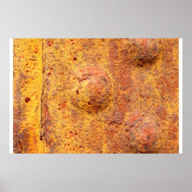 Rusted Riveted Metal Poster (Front)