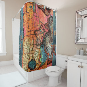 Rusted Star Talking Canyons, New Mexico Shower Curtain