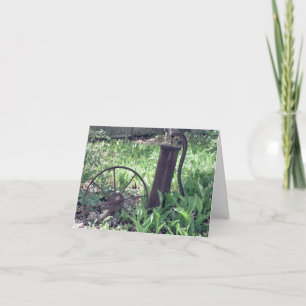 Rusted Things Flower Garden Nature Note Card