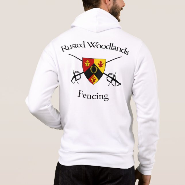 Rusted Woodlands Fencing Hoodie Zip-Up (Back)