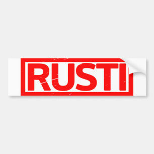 Rusti Stamp Bumper Sticker