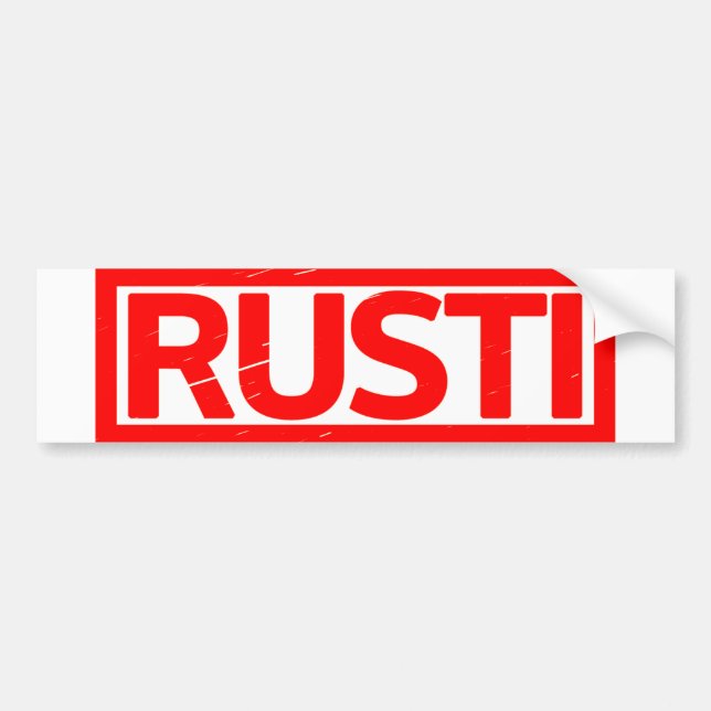Rusti Stamp Bumper Sticker (Front)
