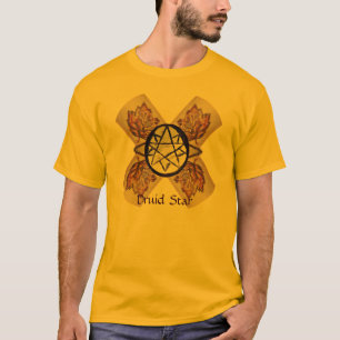 Rustic 10 Point Star Leaf Background T-Shirt