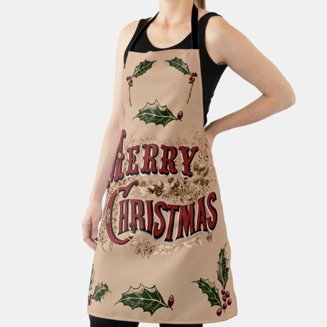 Rustic 1876 Merry Christmas Apron (Insitu)