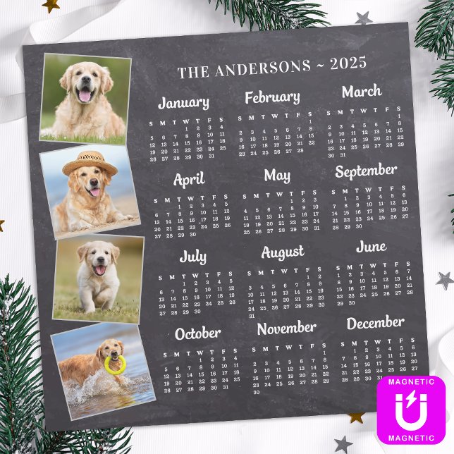 Rustic 2026 Personalised Photo Magnet Card (Creator Uploaded)