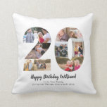 Rustic 20 Number Photo Collage Custom Greeting Cushion<br><div class="desc">Display your favourite pictures into a number collage! Makes a perfect anniversary or birthday present for a loved one.
Photography © Storytree Studios,  Stanford,  CA</div>