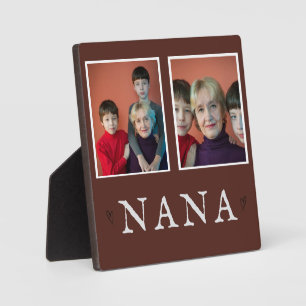 Rustic 2-Photo Personalised Grandma Plaque