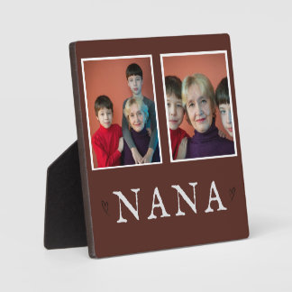 Rustic 2-Photo Personalised Grandma Plaque