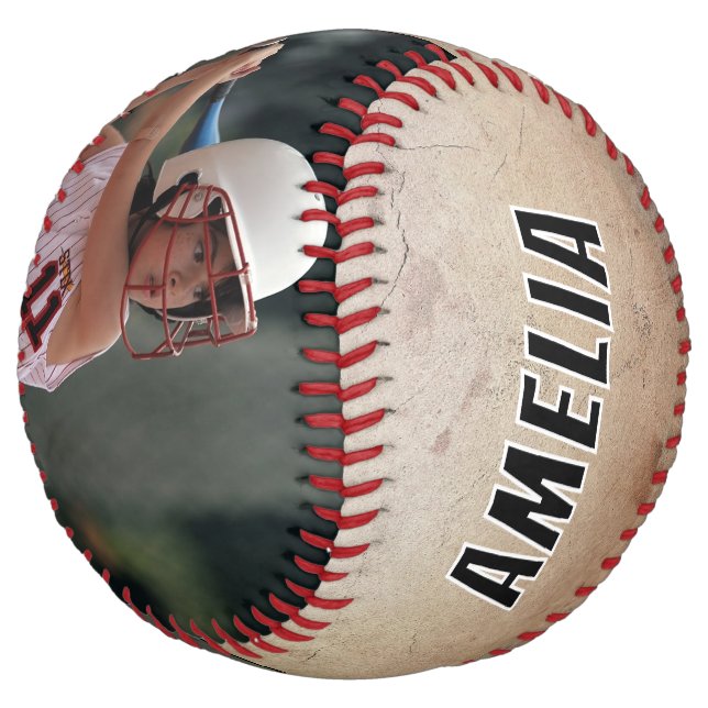 Rustic 2 Photo Player Number Team Name Softball (Angled)