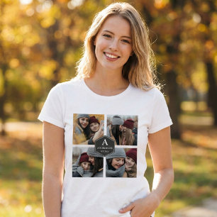 Rustic 4 Pictures Family Photo Collage T-Shirt