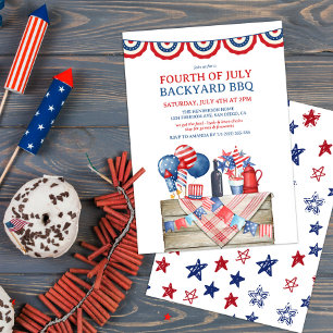 Rustic 4th of July BBQ Invitation