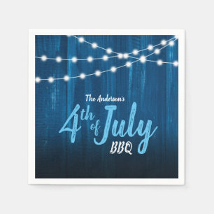Rustic 4th of July BBQ Party Napkin
