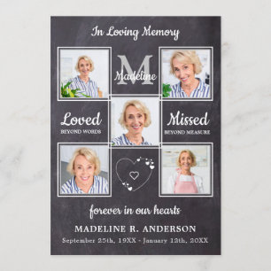 Rustic 5 Photos Memorial Order Of Service Funeral Programme