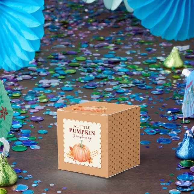 Rustic a Little Pumpkin Cute Fall Baby Shower Favour Box (Party)