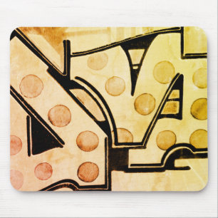 Rustic Abstract Art Mouse Pad