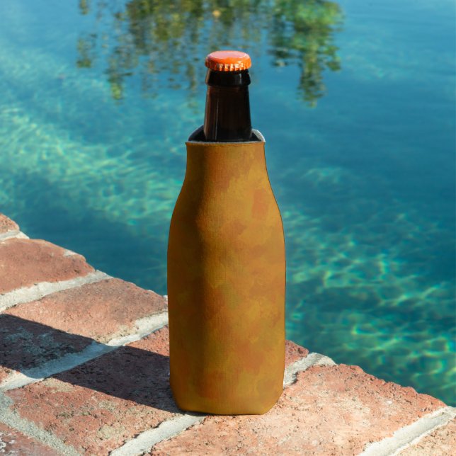 Rustic Abstract Modern Contemporary Geometric Art Bottle Cooler (In Situ Pool)