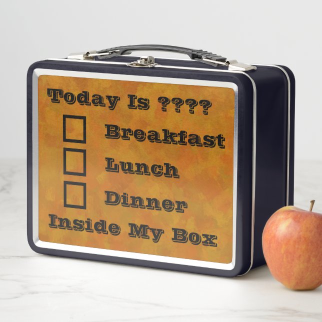 Rustic Abstract Modern Contemporary Geometric Art Metal Lunch Box (In Situ)