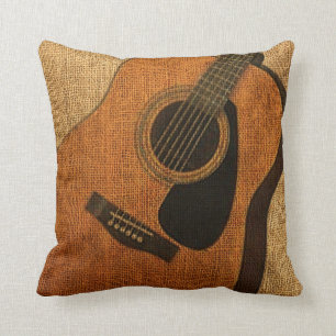 Rustic Acoustic Guitar Cushion
