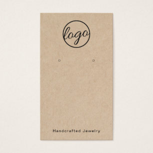 Rustic Add Your Logo Custom Earring Holder Card