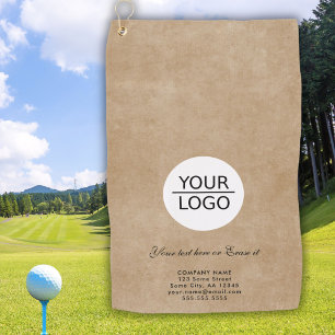 Rustic Add your Logo Custom Text Company  Golf Towel