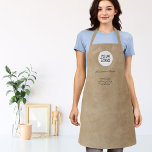 Rustic Add your Logo Custom Text Company Promotion Apron<br><div class="desc">Rustic Add your Logo with Custom Text Company Promotional Apron. Insert your logo into the template and customise the text,  company name,  address and contact information. Business promotion or giveaway for your clients and business partners.</div>