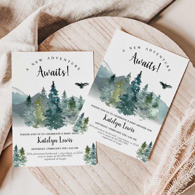 Rustic Adventure Baby Shower Invitation (Creator Uploaded)