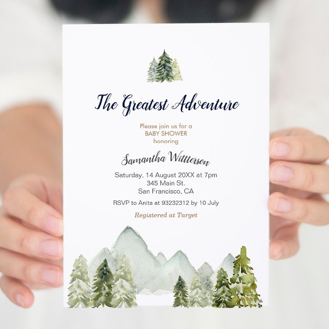 Rustic Adventure Baby Shower Invitation (Creator Uploaded)