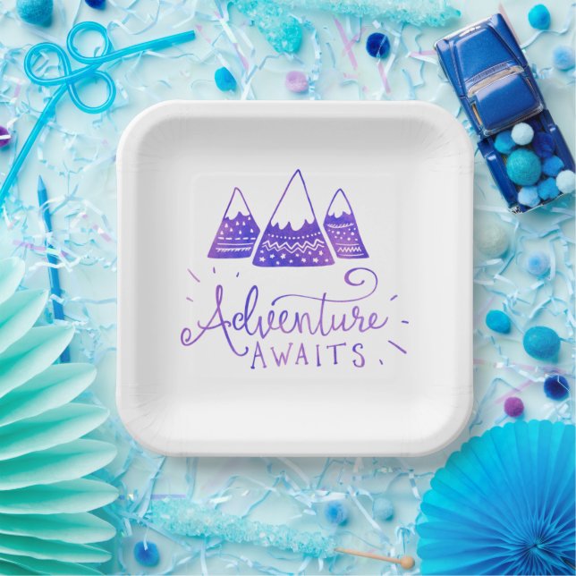 Rustic Adventure Themed Baby Shower Paper Plate (Party)