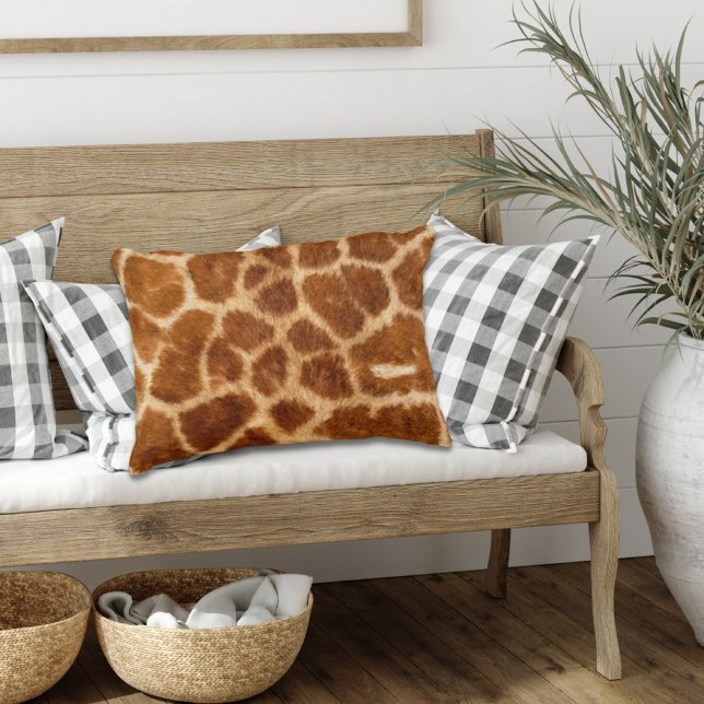 rustic african fashion safari animal giraffe print decorative cushion (Creator Uploaded)