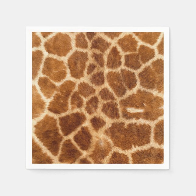 rustic african fashion safari animal giraffe print napkin (Front)