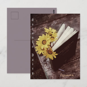 Rustic African Yellow Daisy Flower Bookmark Floral Postcard