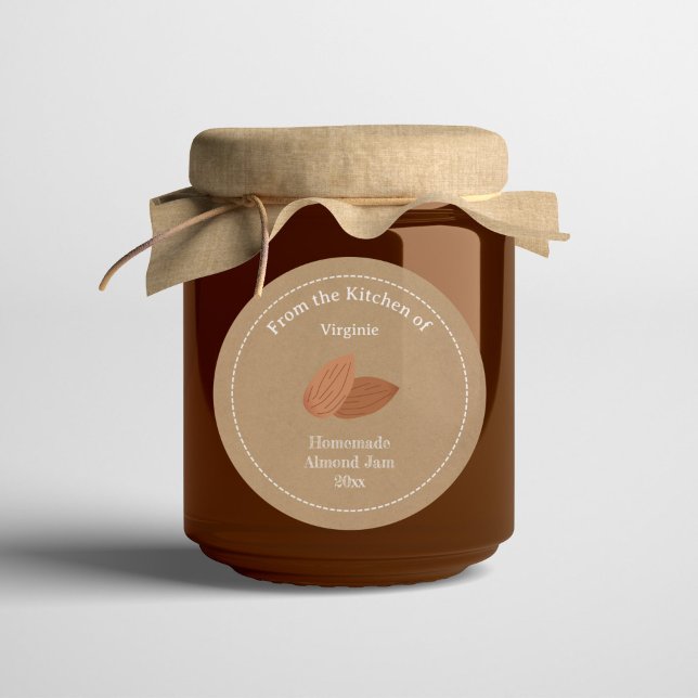 Rustic Almond Jam Label Sticker (Rustic Almond Jam Label Sticker)